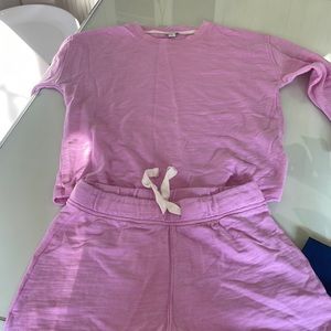 JCREW matching sweats great for travel. It’s a set